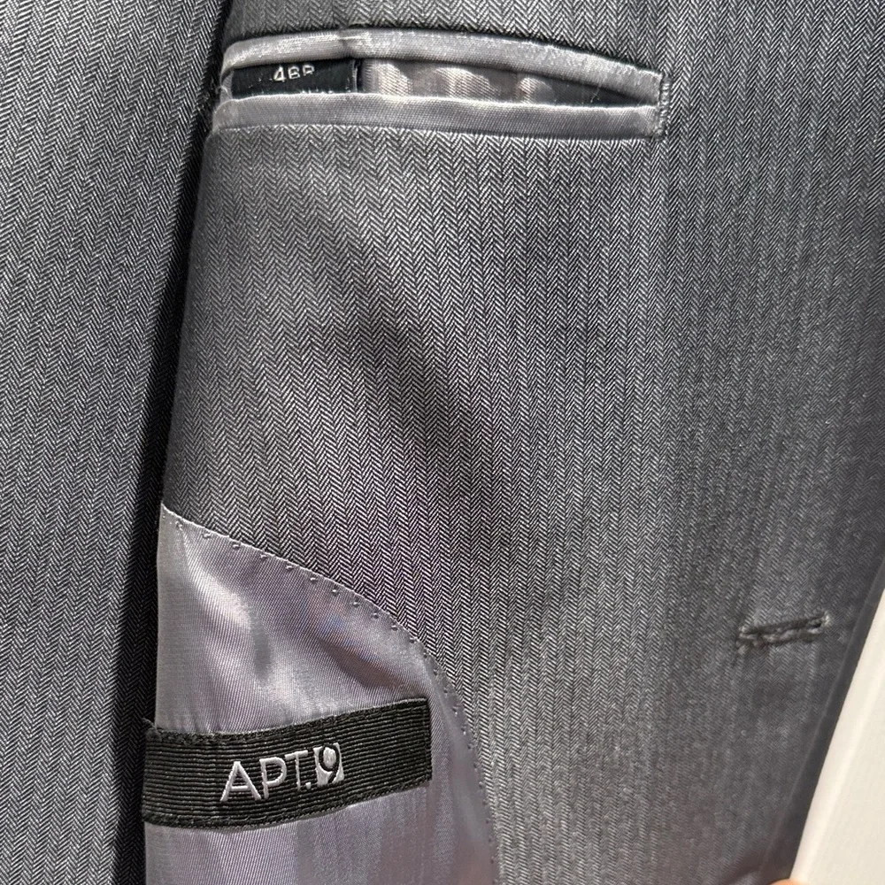 APT 9 Classic Gray Men's Blazer 46R / pants 36x32 - Picture 3 of 12